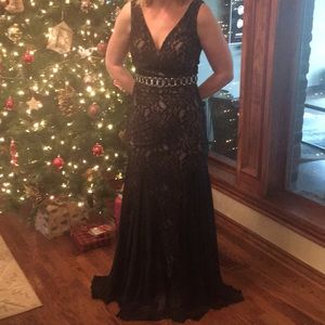 Black lace Designer gown